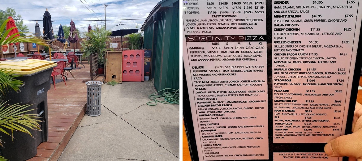 Pike's Pub Menu