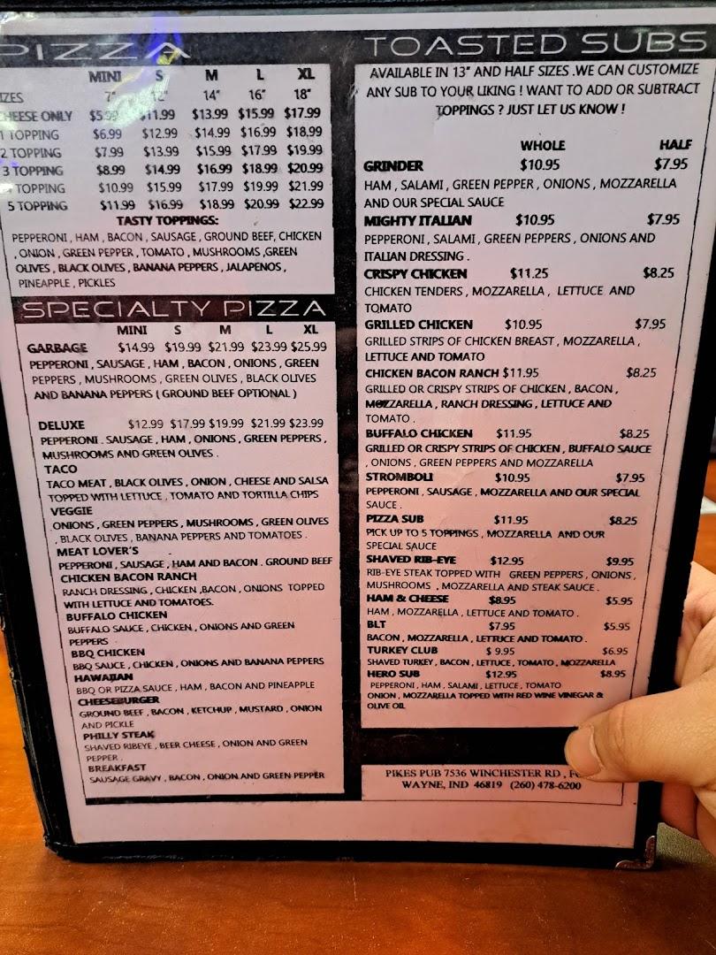 Pike's Pub Menu image 3